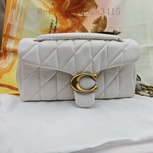 Coach tabby shoulder bag 26 with quilting white